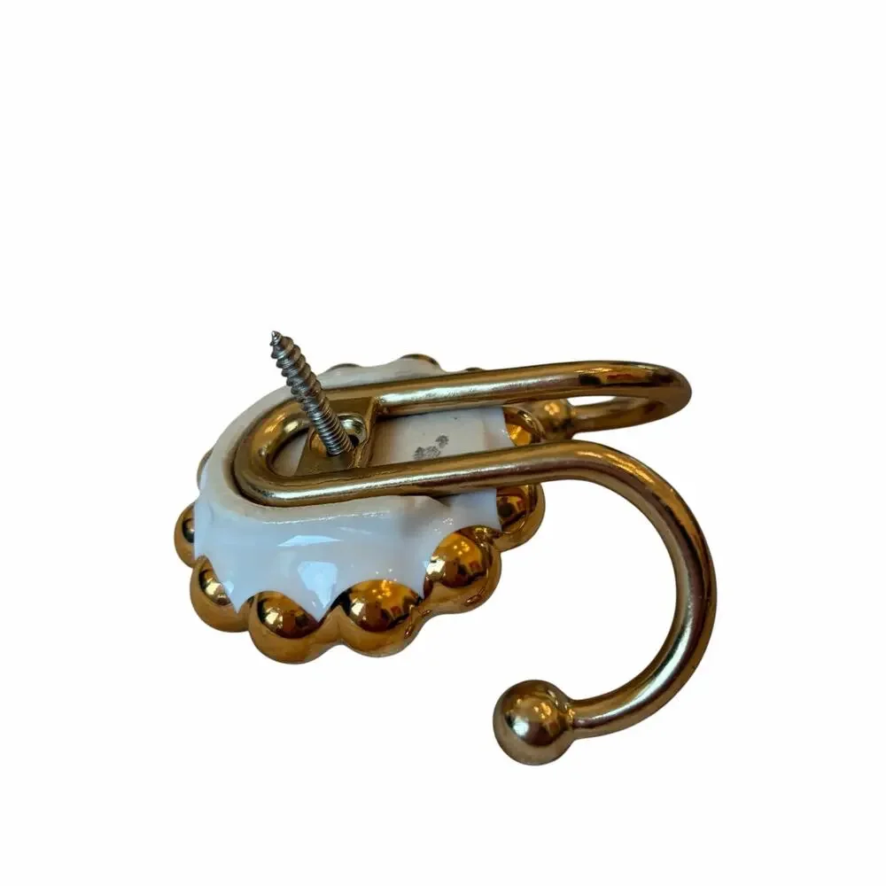 NEW Mackenzie-Childs Rosy Check Round Hook